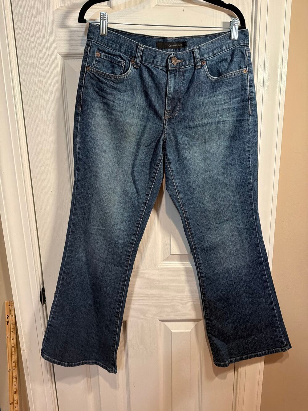 Calvin Klein Jeans Size 10 Bootcut Stretch Denim Medium Wash Y2k